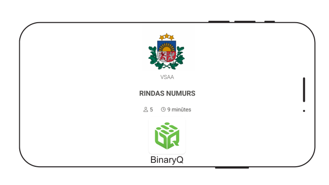 VSAA ģērbonis un binary logo