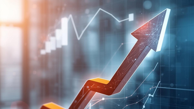 Diagrammas līkne uz augšu
