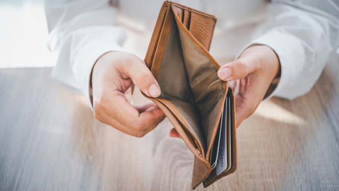 Rokas ar naudas maku