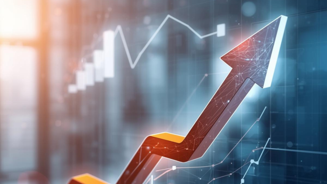 Diagrammas līkne uz augšu