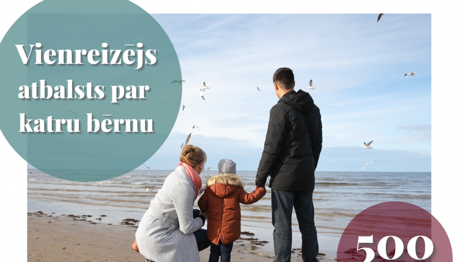 Informācija par Covid-19 krīzes atbalstu ģimenēm 500 eiro apmērā par katru bērnu